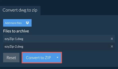 convertir de zip a dwg.